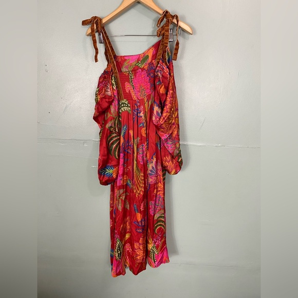 FARM Rio Mystic Bush Midi Dress Floral Tropical Colorful‎ Medium - Picture 7 of 10